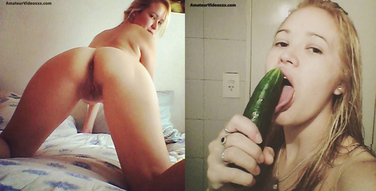 metiendome un pepino al coño 